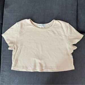 Cream Crop Top